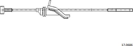 Cabor 17.0686 - Cable, parking brake autospares.lv