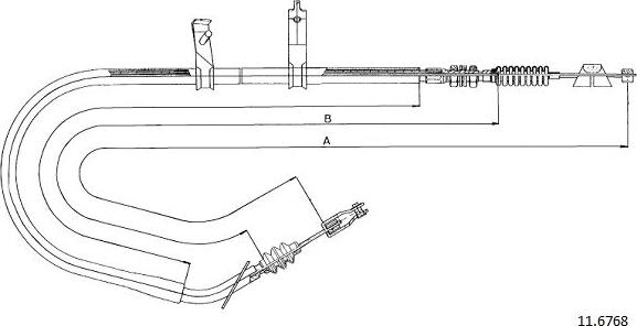 Cabor 17.067 - Cable, parking brake autospares.lv