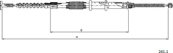 Cabor 241.1 - Cable, parking brake autospares.lv