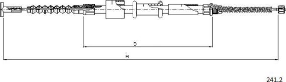 Cabor 241.2 - Cable, parking brake autospares.lv