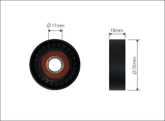 Caffaro 94-00 - Pulley, v-ribbed belt autospares.lv