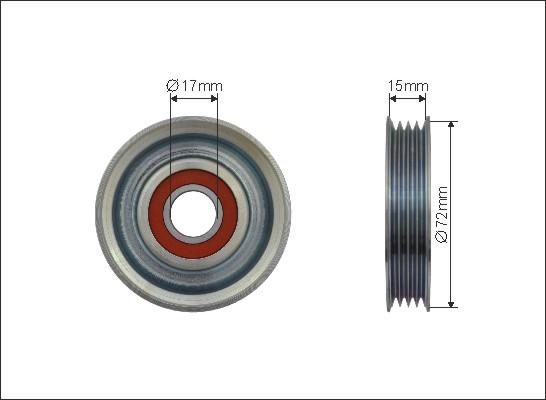 Caffaro 493-00 - Pulley, v-ribbed belt autospares.lv