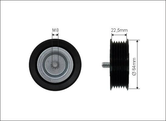 Caffaro 500178 - Pulley, v-ribbed belt autospares.lv