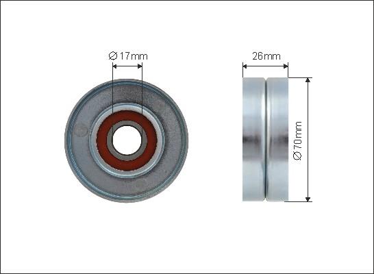 Caffaro 458-05 - Pulley, v-ribbed belt autospares.lv