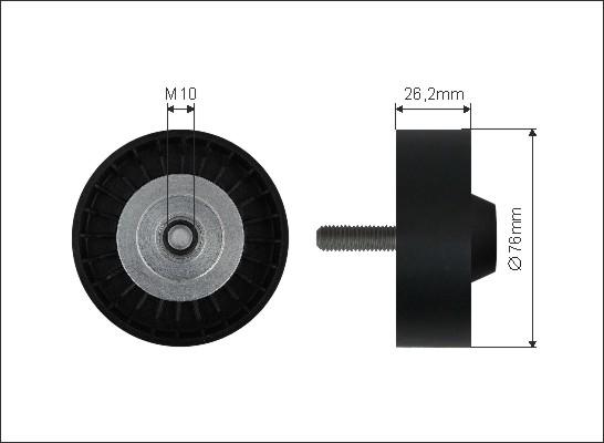 Caffaro 452-137 - Pulley, v-ribbed belt autospares.lv