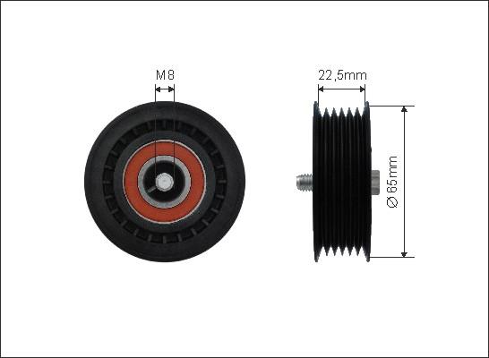 Caffaro 457-99 - Pulley, v-ribbed belt autospares.lv