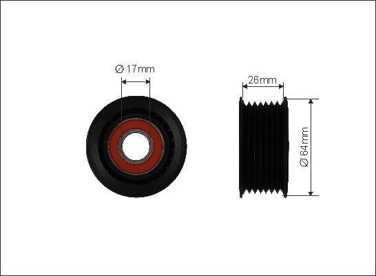 Caffaro 465-00 - Pulley, v-ribbed belt autospares.lv