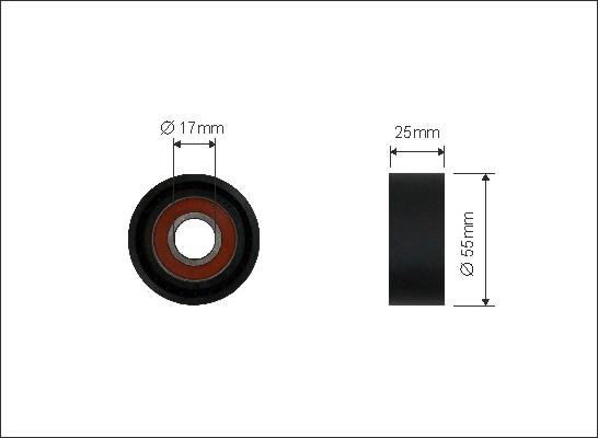 Caffaro 46-00 - Pulley, v-ribbed belt autospares.lv