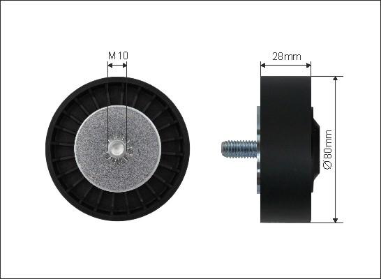 Caffaro 481-05 - Pulley, v-ribbed belt autospares.lv