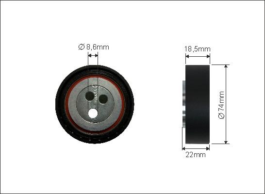 Caffaro 437-146 - Pulley, v-ribbed belt autospares.lv