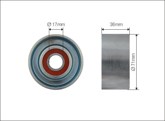 Caffaro 428-00 - Pulley, v-ribbed belt autospares.lv