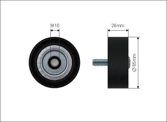 Caffaro 500444 - Pulley, v-ribbed belt autospares.lv