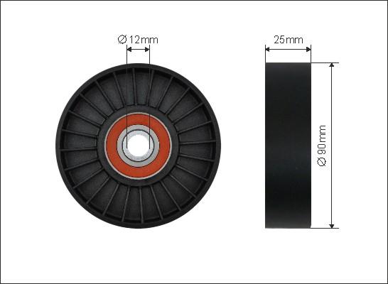 Caffaro 500441 - Pulley, v-ribbed belt autospares.lv