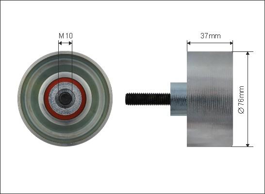 Caffaro 500455 - Pulley, v-ribbed belt autospares.lv