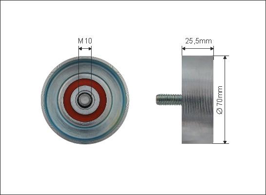 Caffaro 500451 - Pulley, v-ribbed belt autospares.lv