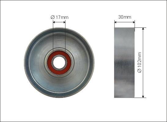 Caffaro 500466 - Pulley, v-ribbed belt autospares.lv