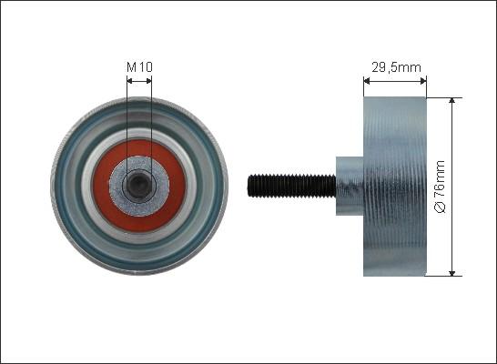 Caffaro 500460 - Pulley, v-ribbed belt autospares.lv