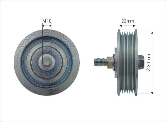 Caffaro 500407 - Pulley, v-ribbed belt autospares.lv