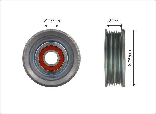 Caffaro 500431 - Pulley, v-ribbed belt autospares.lv