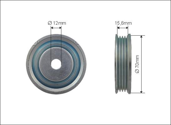 Caffaro 500432 - Pulley, v-ribbed belt autospares.lv