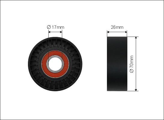 Caffaro 500422 - Pulley, v-ribbed belt autospares.lv