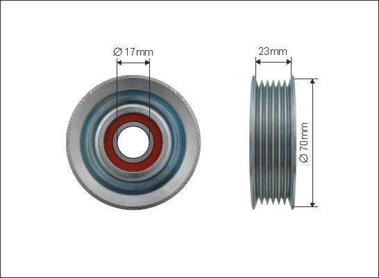 Caffaro 500472 - Pulley, v-ribbed belt autospares.lv