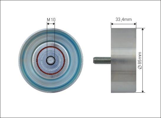 Caffaro 500544 - Pulley, v-ribbed belt autospares.lv