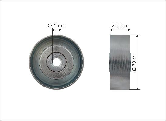 Caffaro 500550 - Pulley, v-ribbed belt autospares.lv