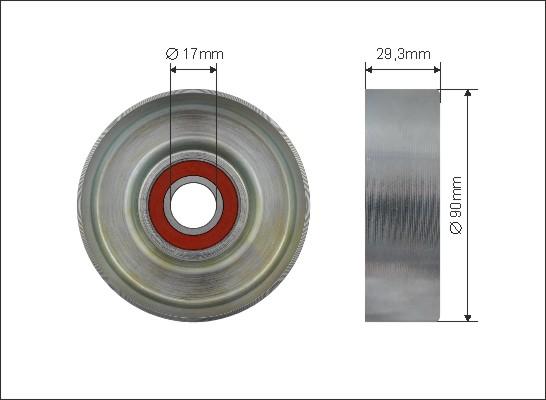 Caffaro 500500 - Pulley, v-ribbed belt autospares.lv