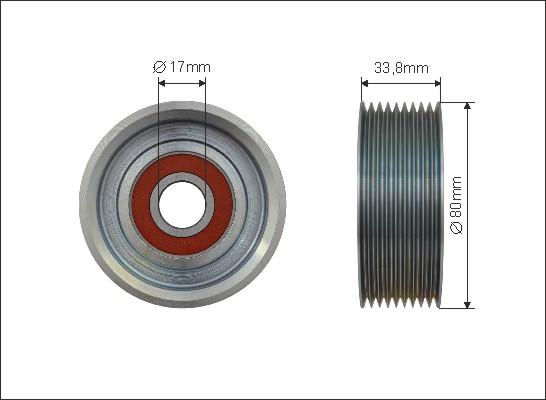 Caffaro 500585 - Pulley, v-ribbed belt autospares.lv