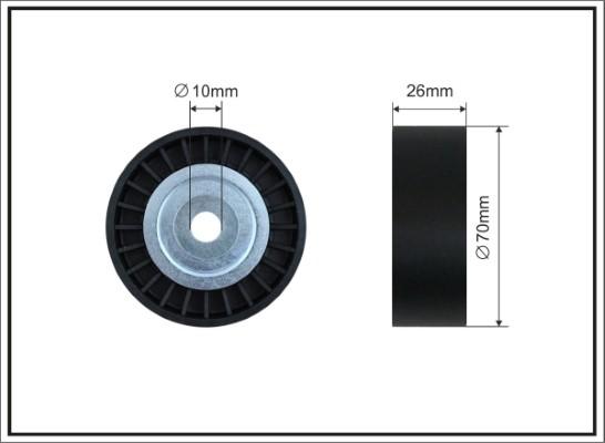 Caffaro 500644 - Pulley, v-ribbed belt autospares.lv