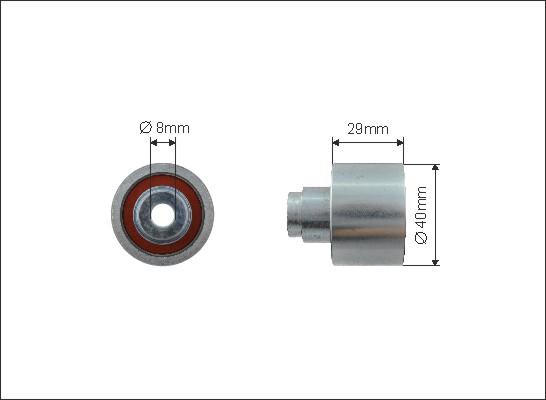 Caffaro 500092 - Deflection / Guide Pulley, timing belt autospares.lv