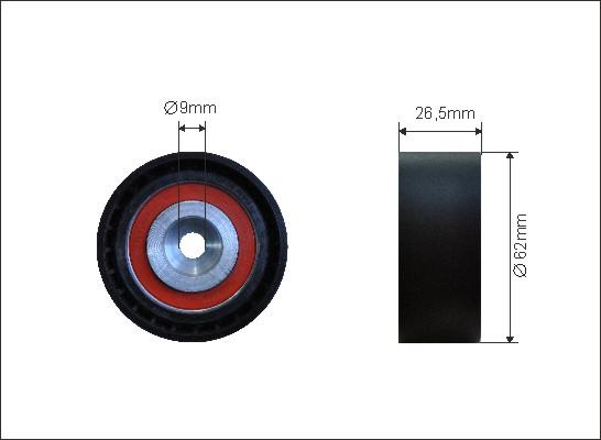 Caffaro 500043 - Tensioner Pulley, timing belt autospares.lv