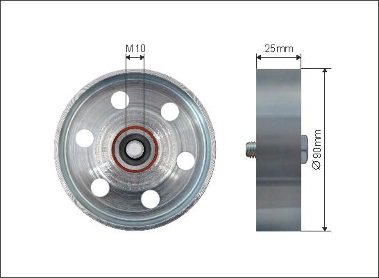 Caffaro 500047 - Pulley, v-ribbed belt autospares.lv