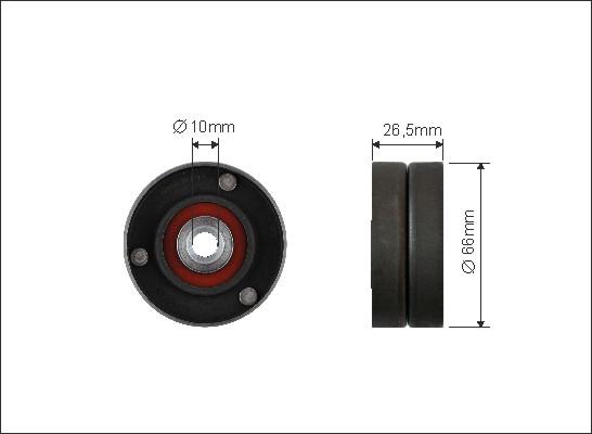 Caffaro 500051 - Pulley, v-ribbed belt autospares.lv