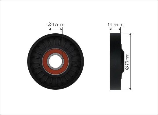 Caffaro 500068 - Pulley, v-ribbed belt autospares.lv