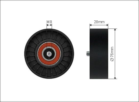 Caffaro 500004 - Pulley, v-ribbed belt autospares.lv