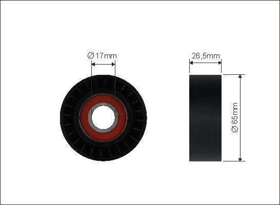 Caffaro 500008 - Pulley, v-ribbed belt autospares.lv