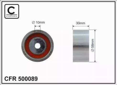 Caffaro 500089 - Deflection / Guide Pulley, timing belt autospares.lv