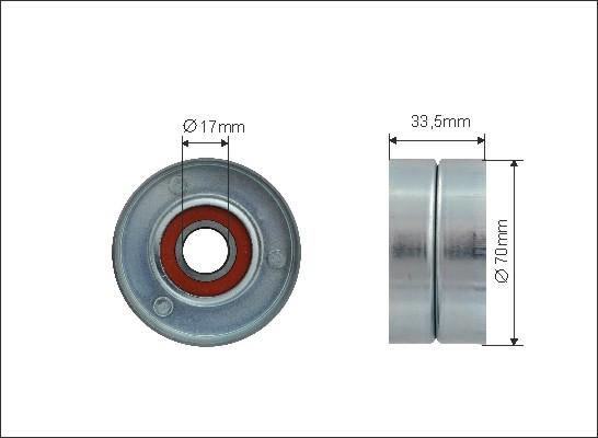 Caffaro 500083 - Pulley, v-ribbed belt autospares.lv