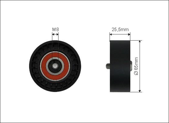 Caffaro 500031 - Pulley, v-ribbed belt autospares.lv