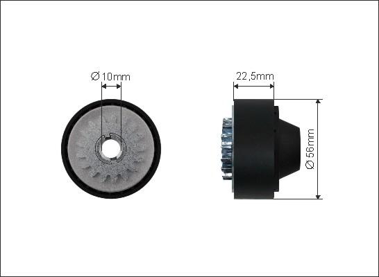 Caffaro 500032 - Pulley, v-ribbed belt autospares.lv