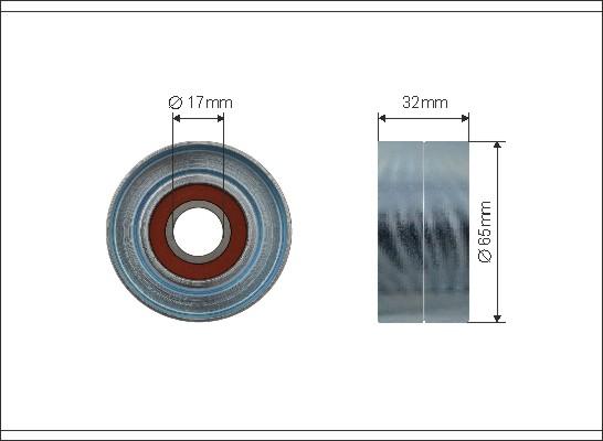 Caffaro 500029 - Pulley, v-ribbed belt autospares.lv