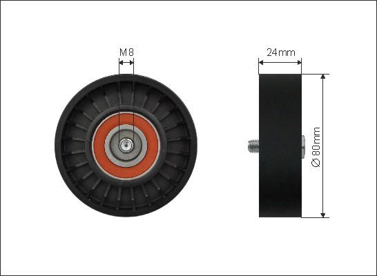 Caffaro 500078 - Pulley, v-ribbed belt autospares.lv