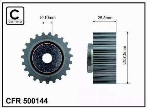 Caffaro 500144 - Deflection / Guide Pulley, timing belt autospares.lv