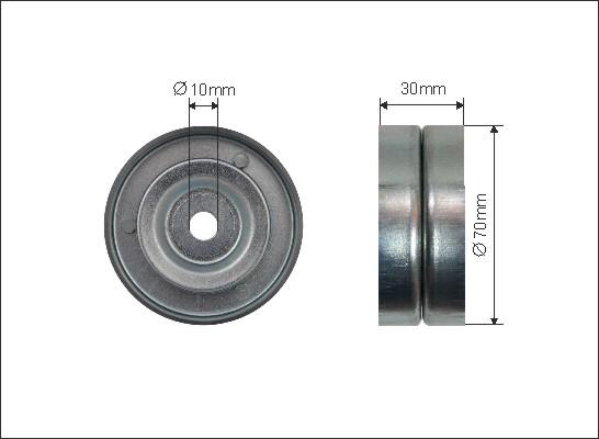 Caffaro 500141 - Pulley, v-ribbed belt autospares.lv