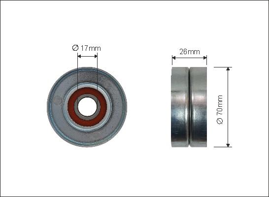 Caffaro 500119 - Pulley, v-ribbed belt autospares.lv