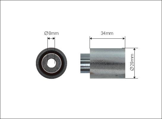 Caffaro 500118 - Deflection / Guide Pulley, timing belt autospares.lv