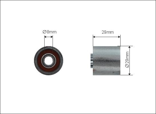 Caffaro 500117 - Deflection / Guide Pulley, timing belt autospares.lv