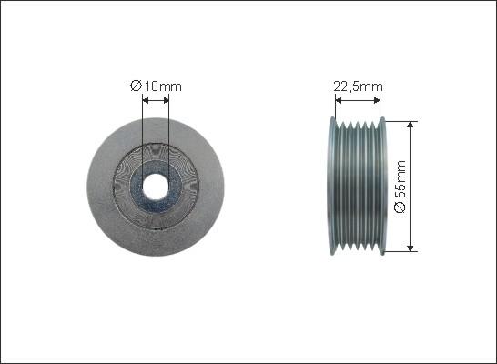 Caffaro 500188 - Pulley, v-ribbed belt autospares.lv